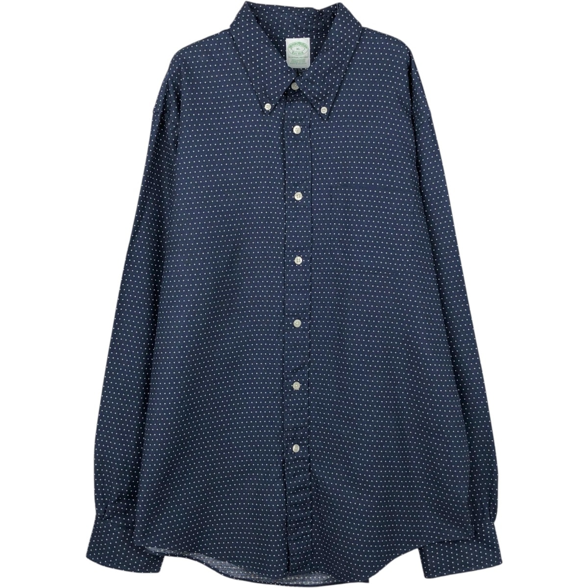 古着 ブルックスブラザーズ Brooks Brothers Est.1818 ドット柄 長袖 ボタンダウンシャツ メンズXL相当/eaa652120