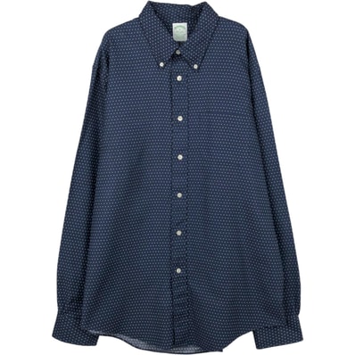 古着 ブルックスブラザーズ Brooks Brothers Est.1818 ドット柄 長袖 ボタンダウンシャツ メンズXL相当/eaa652120