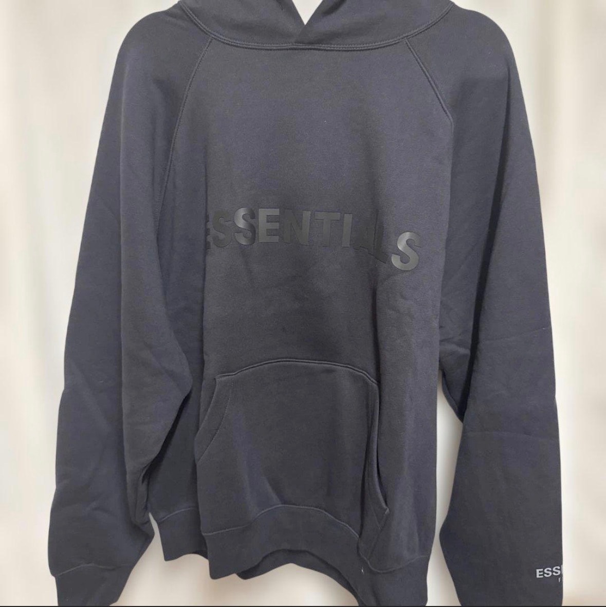 FEAR OF GOD ESSENTIALS / SSENSE 3D Silicon Applique Pullover Hoodie "Dark Navy"