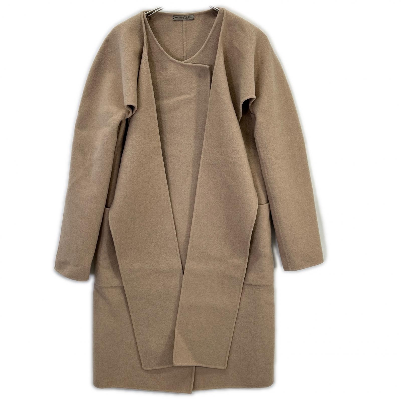 ボッテガヴェネタ ライトベージュ 424989 VD0D0 カシミヤ デザインコート 38