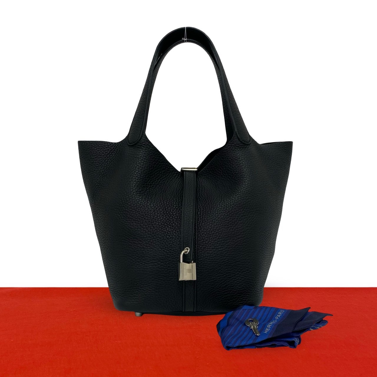 HERMES エルメス ピコタンロック MM トリヨンクレマンス ハンドバッグ ブラック
 73990