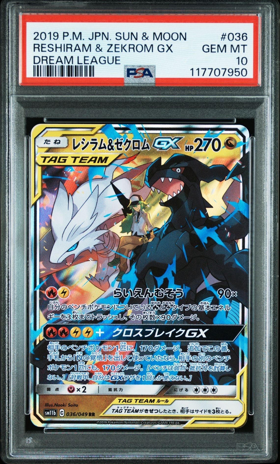 レシラム&ゼクロムGX (N) RR[SM11b 036/049](強化拡張パック「ドリームリーグ」)