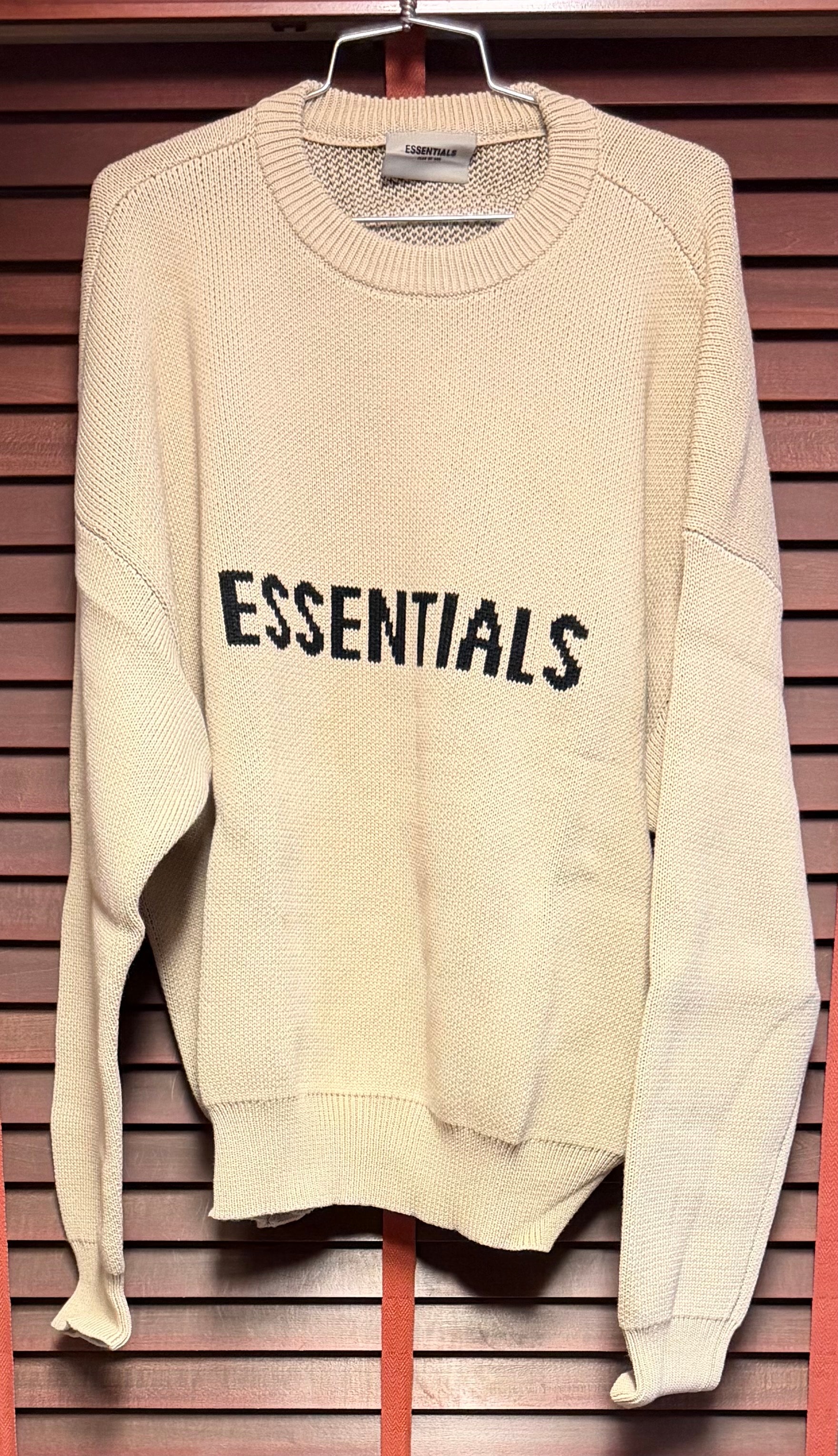 エッセンシャルズ SSENSE 限定 ベージュ ニット セーター M エッセンシャルズ SSENSE 限定 ベージュ ニット セーター M Fear Of