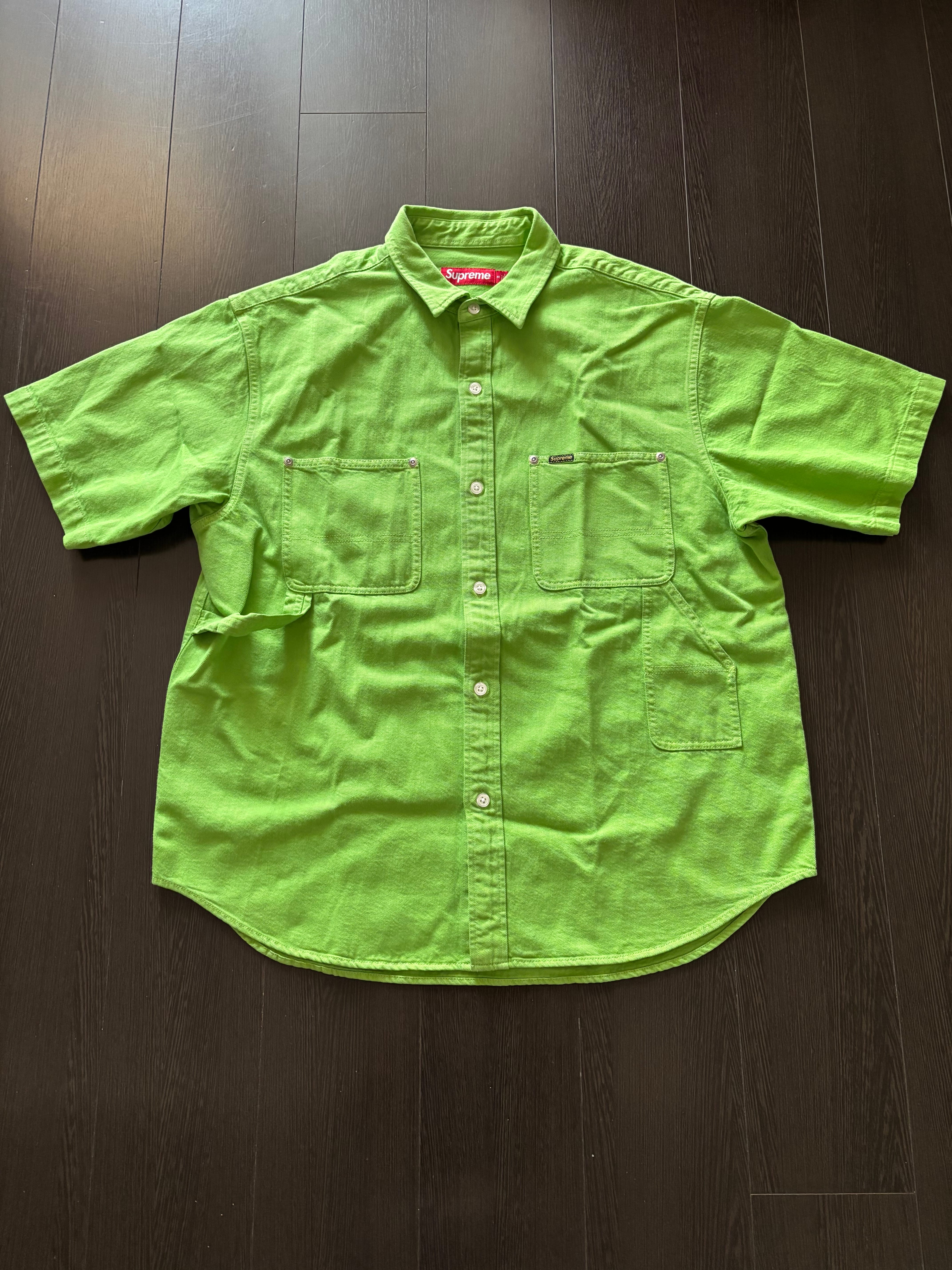 Supreme Loose Fit S/S Denim Painter Shirt "Green"