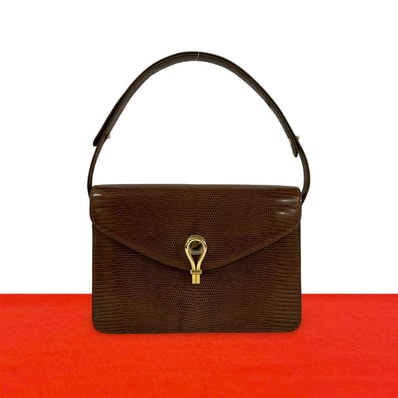 GUCCI グッチ タイガーアイ 金具 レザー ショルダーバッグ ブラウン
56355