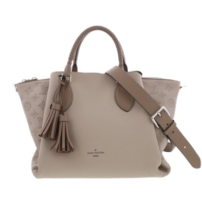 LOUIS VUITTON ルイ・ヴィトン モノグラムマヒナ オメア トートバッグ M55031 モノグラムマヒナ スウェード ベージュ ブラウン レディース【中古】