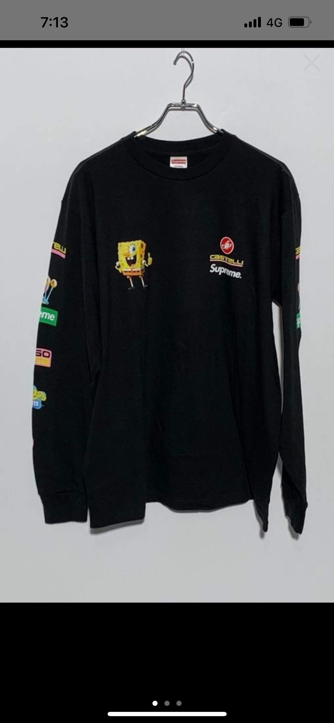 Supreme x SpongeBob Castelli Racing L/S Tee "Black"