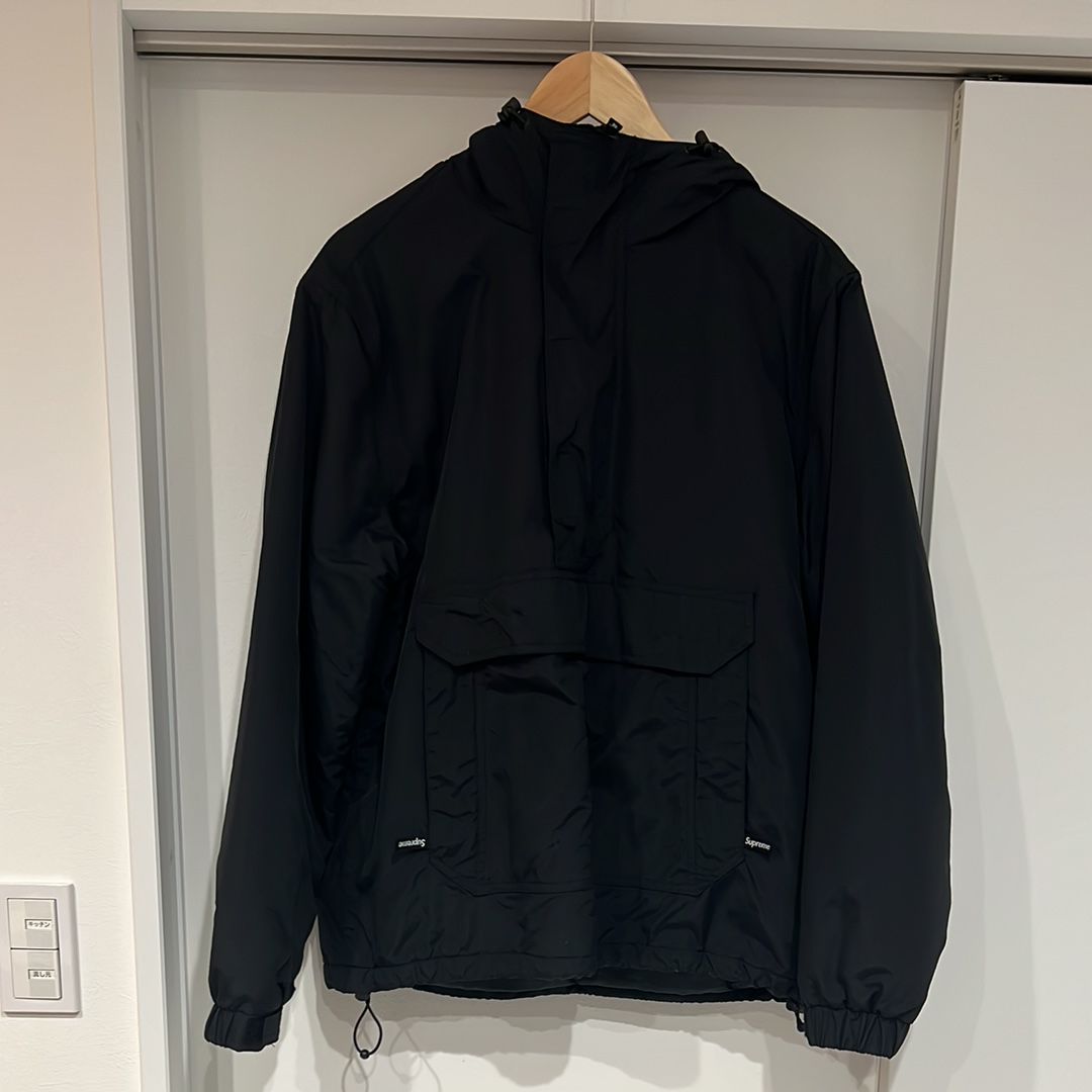 Supreme Hooded Logo Half Zip Pullover "Black"