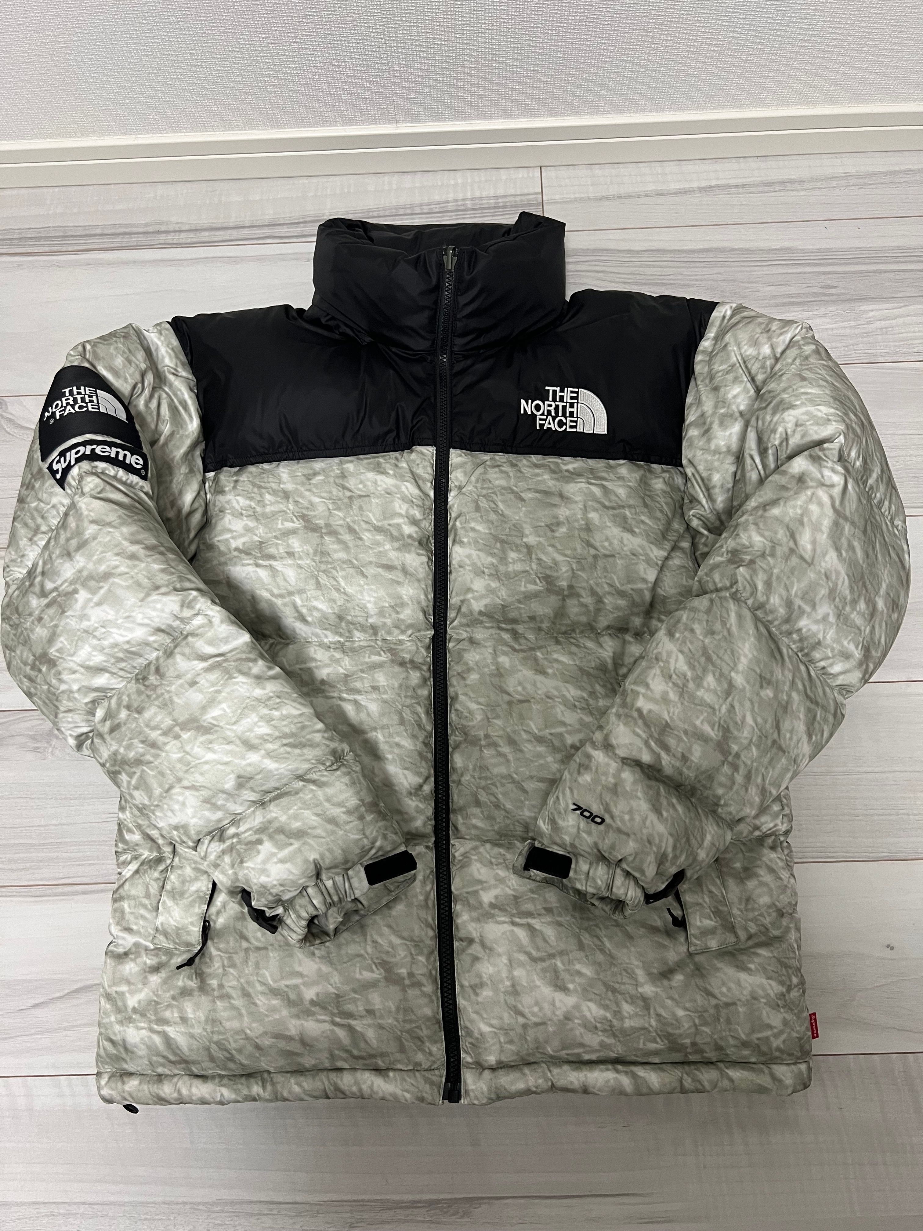 Supreme x The North Face Nuptse Jacket "White Paper Print"
