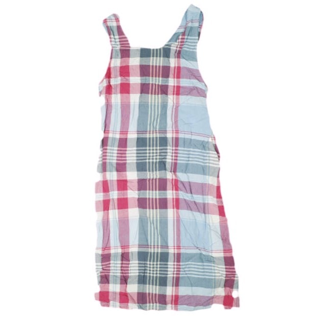 FWK by ENGINEERED GARMENTS エフダブリューケー エンジニアードガーメンツ アメリカ製 Wrap Dress - Cotton Plaid チェック ラップドレス 1 BLUE/RED ノースリーブ ワンピース トップス g13872