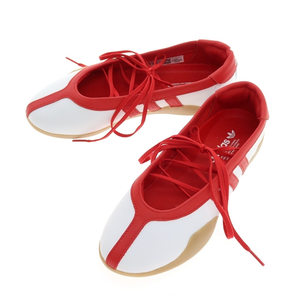 【中古】【未使用】アディダス adidas TAEKWONDO MEI BALLET W レザー スニーカー ホワイトxレッド【サイズ23.5】【レディース】