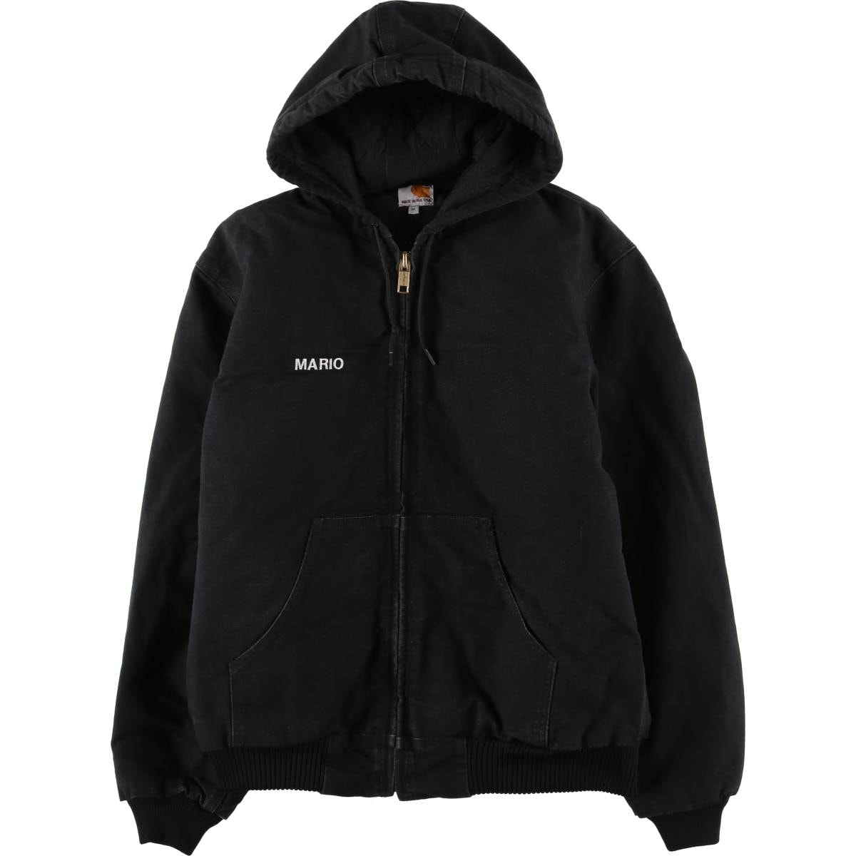 古着 カーハート Carhartt アクティブジャケット 中綿入り ダックフルジップパーカー USA製 メンズM相当/eaa613385