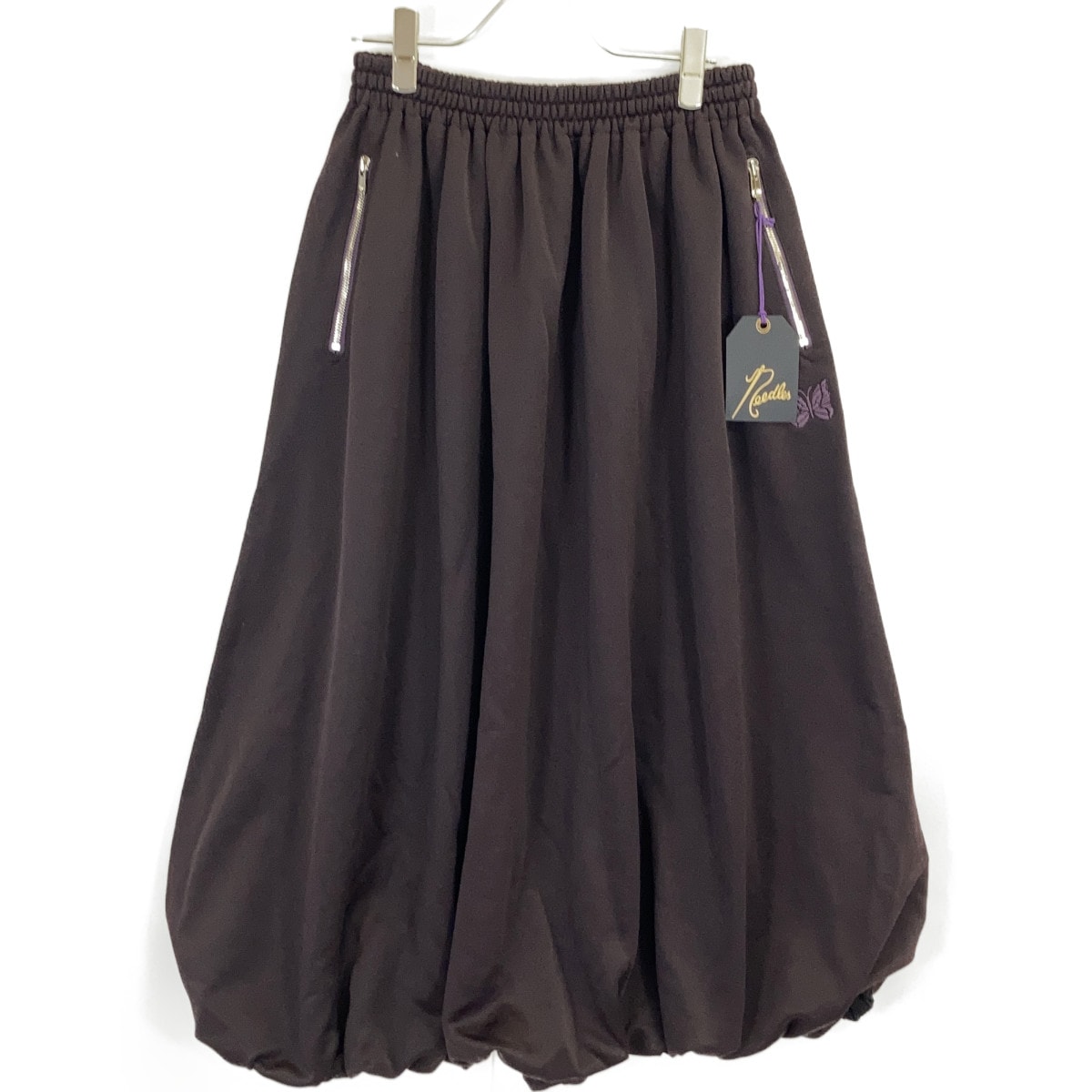 ニードルズ 25SS RW330 ダークパープル ポリエステル パピヨン刺繍 バルーントラックスカート/Balloon Track Skirt 1