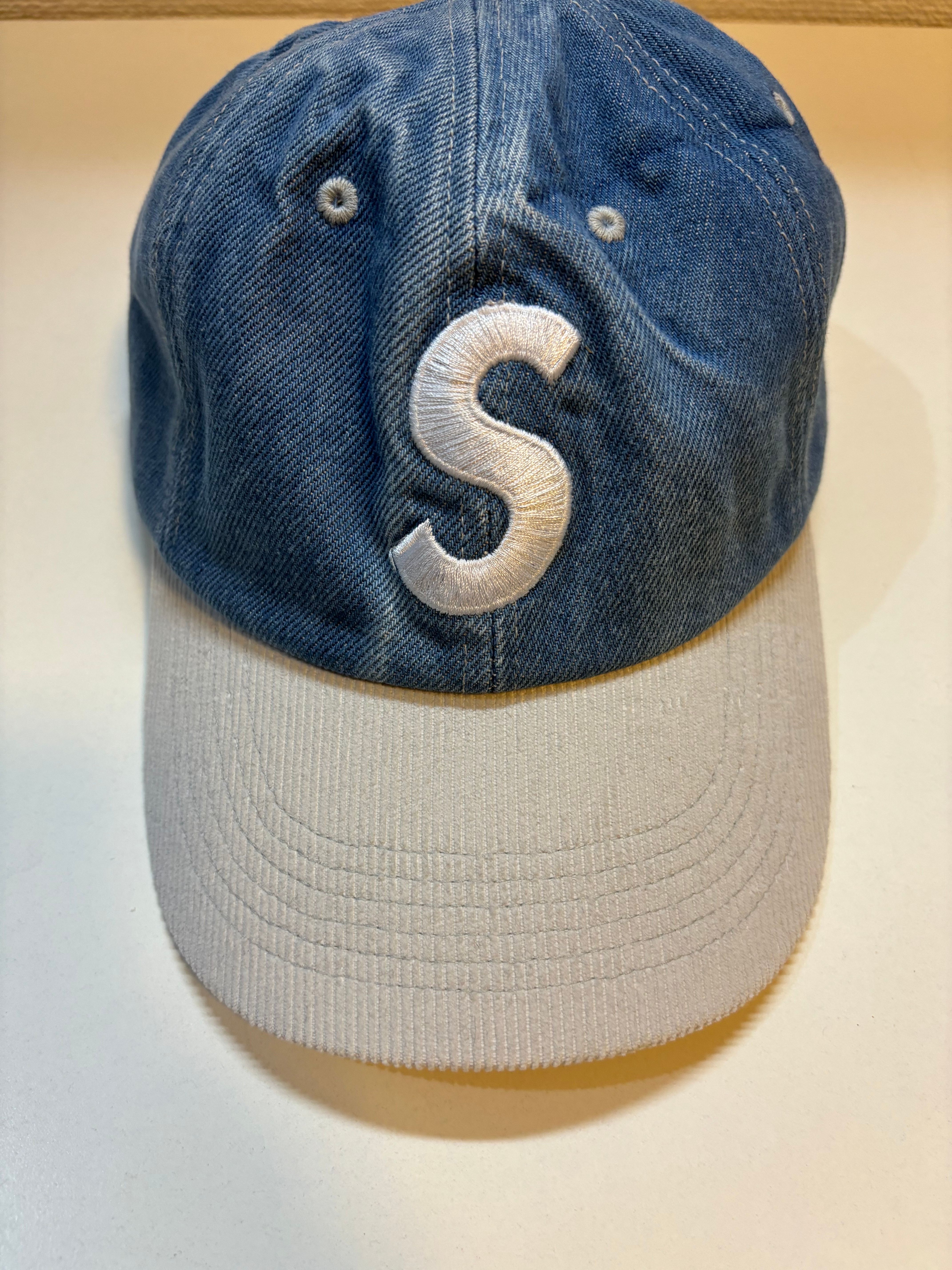 Supreme 2-Tone S Logo 6-Panel "Washed Denim"