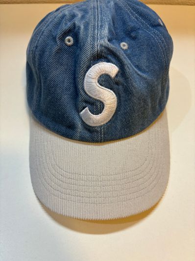 Supreme 2-Tone S Logo 6-Panel "Washed Denim"