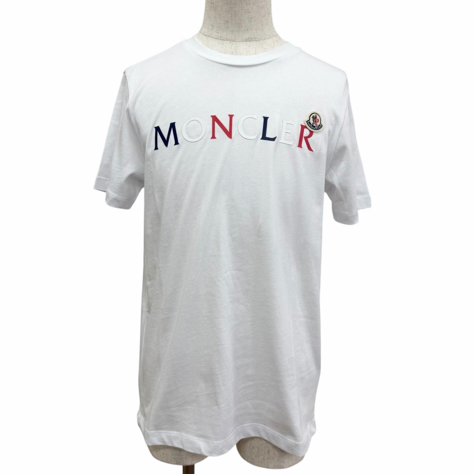 極美品 モンクレール 半袖Tシャツ SS TSHIRT ホワイト メンズ XS