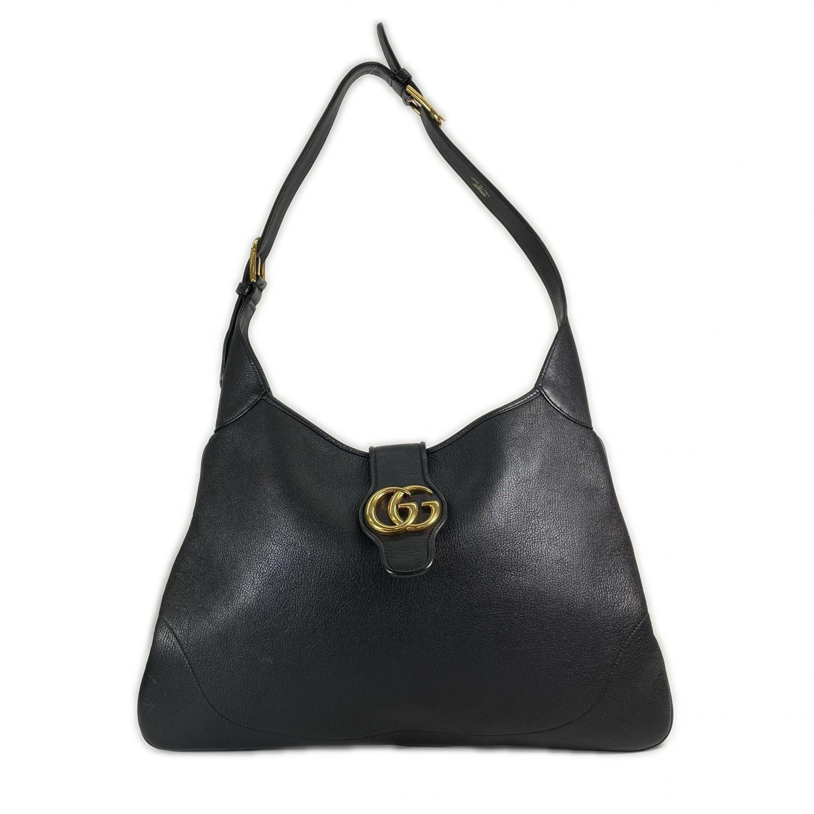 美品 GUCCI グッチ アフロディーテ 726322 ショルダーバッグ レザー ブラック レディース ミディアム【中古】