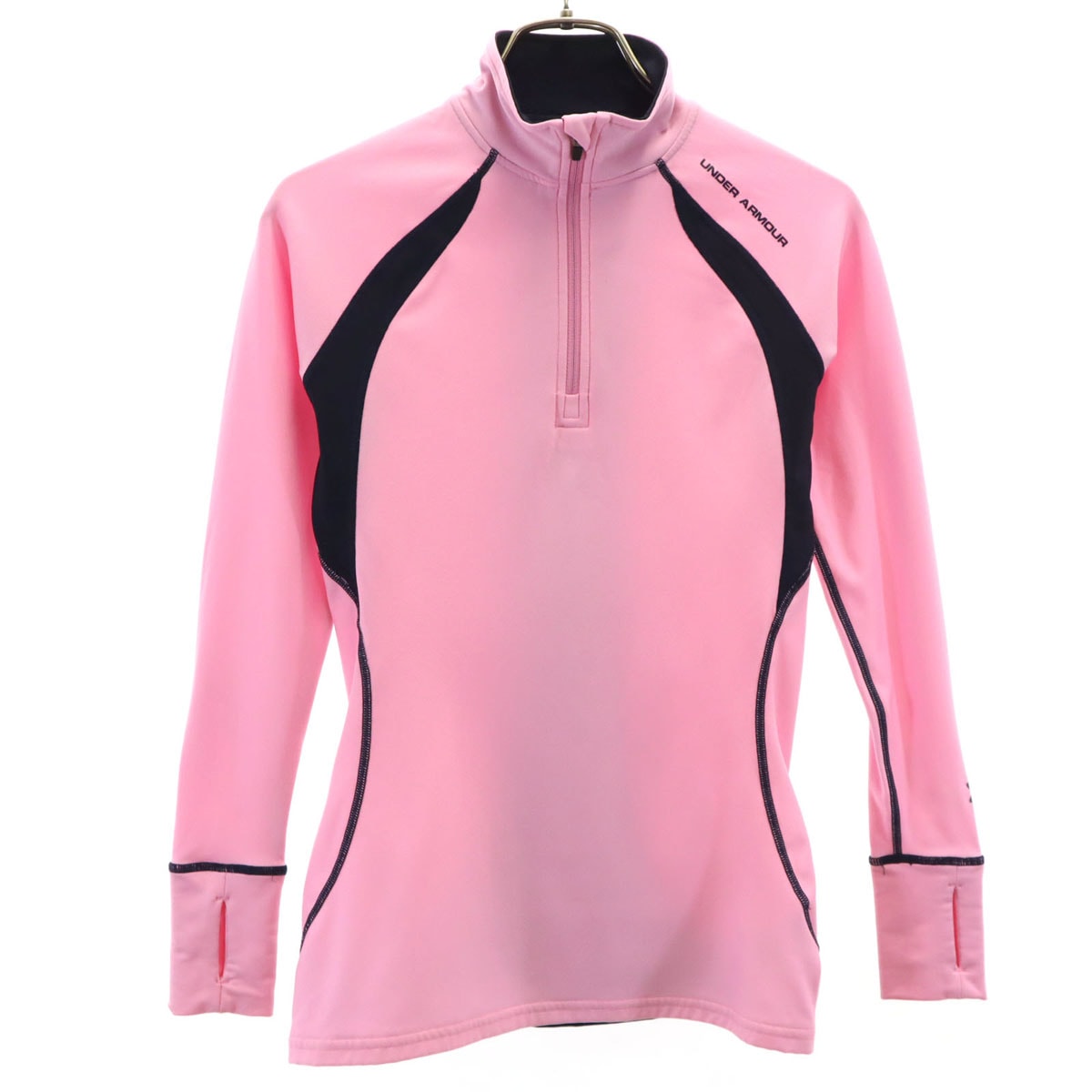 UNDER ARMOUR アンダーアーマー トレーニング 長袖 ハーフジップ ウェア SM ピンク