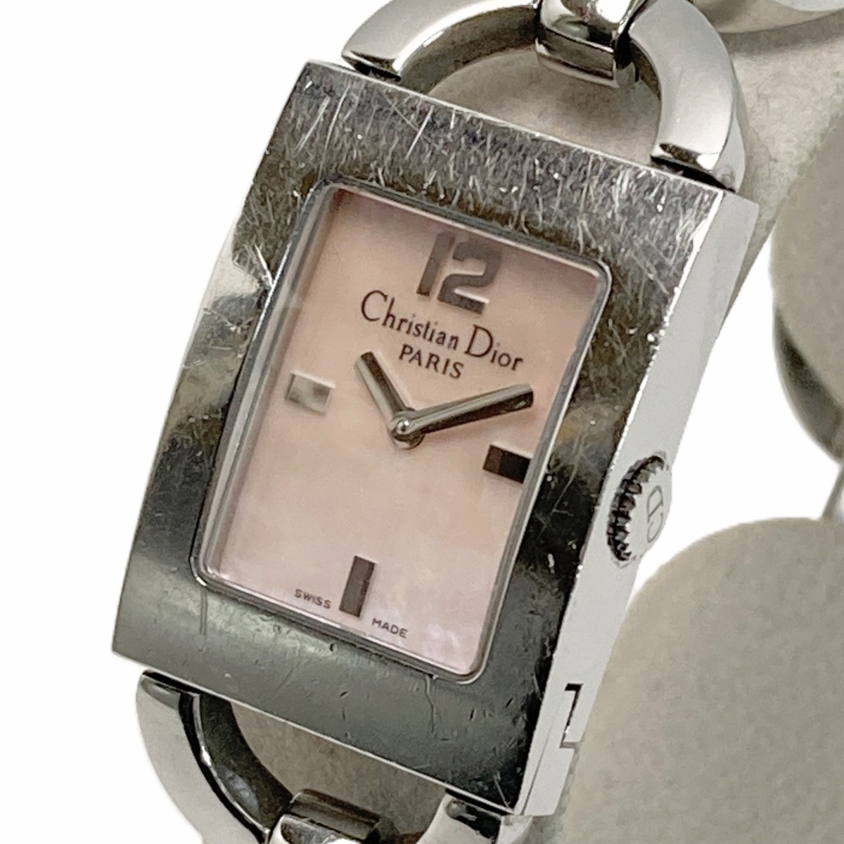 Christian Dior クリスチャンディオール マリス D78-109 ピンクシェル クォーツ レディース 腕時計