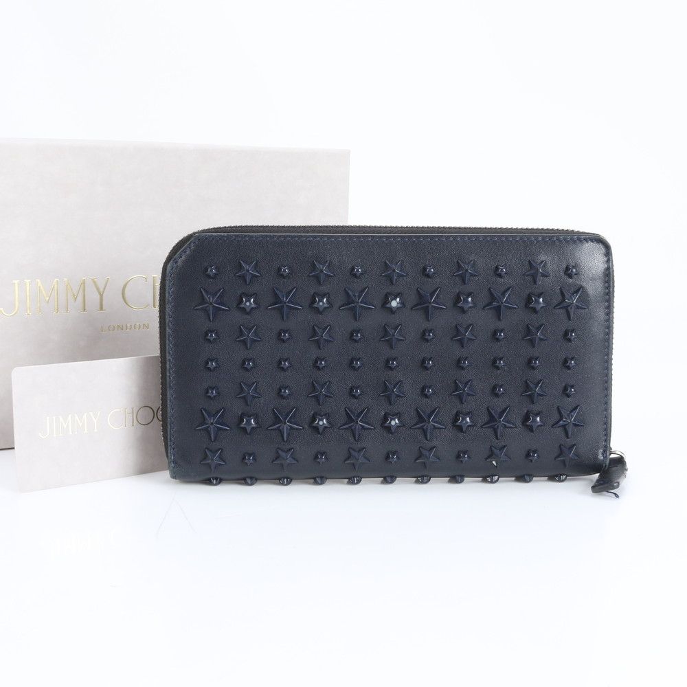 ■美品 ジミーチュウ スター スタッズ長財布 レザー