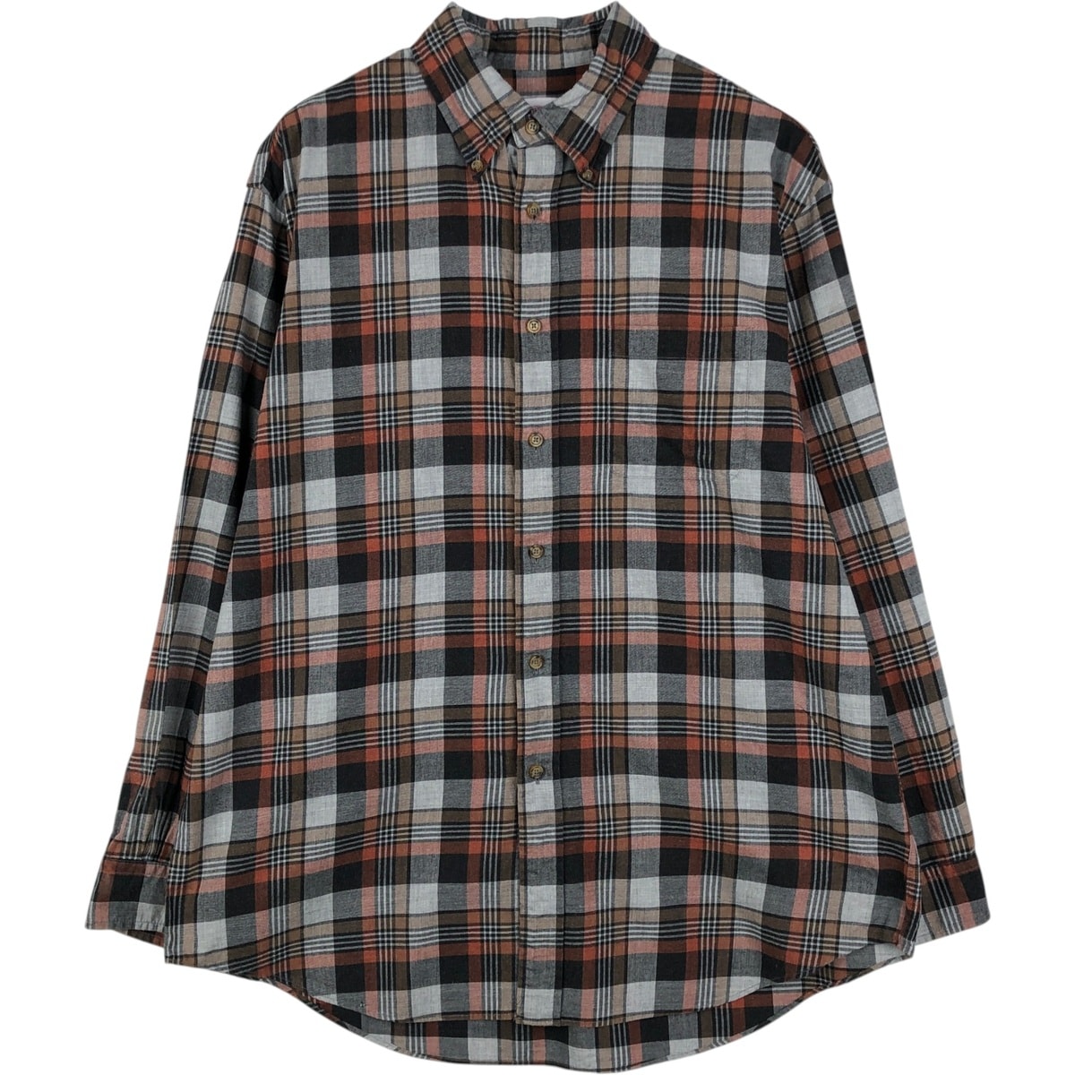 古着 ブルックスブラザーズ Brooks Brothers Est.1818 MADISON 長袖 ボタンダウンチェックシャツ メンズL相当/eaa647660