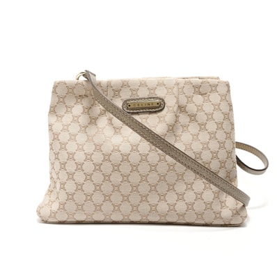セリーヌ CELINE マカダム がま口 キャンバス ショルダーバッグ【中古】