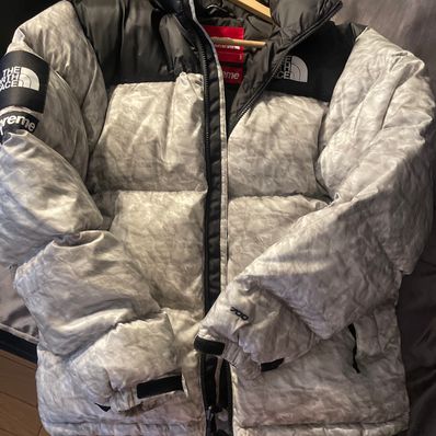 Supreme x The North Face Nuptse Jacket "White Paper Print"