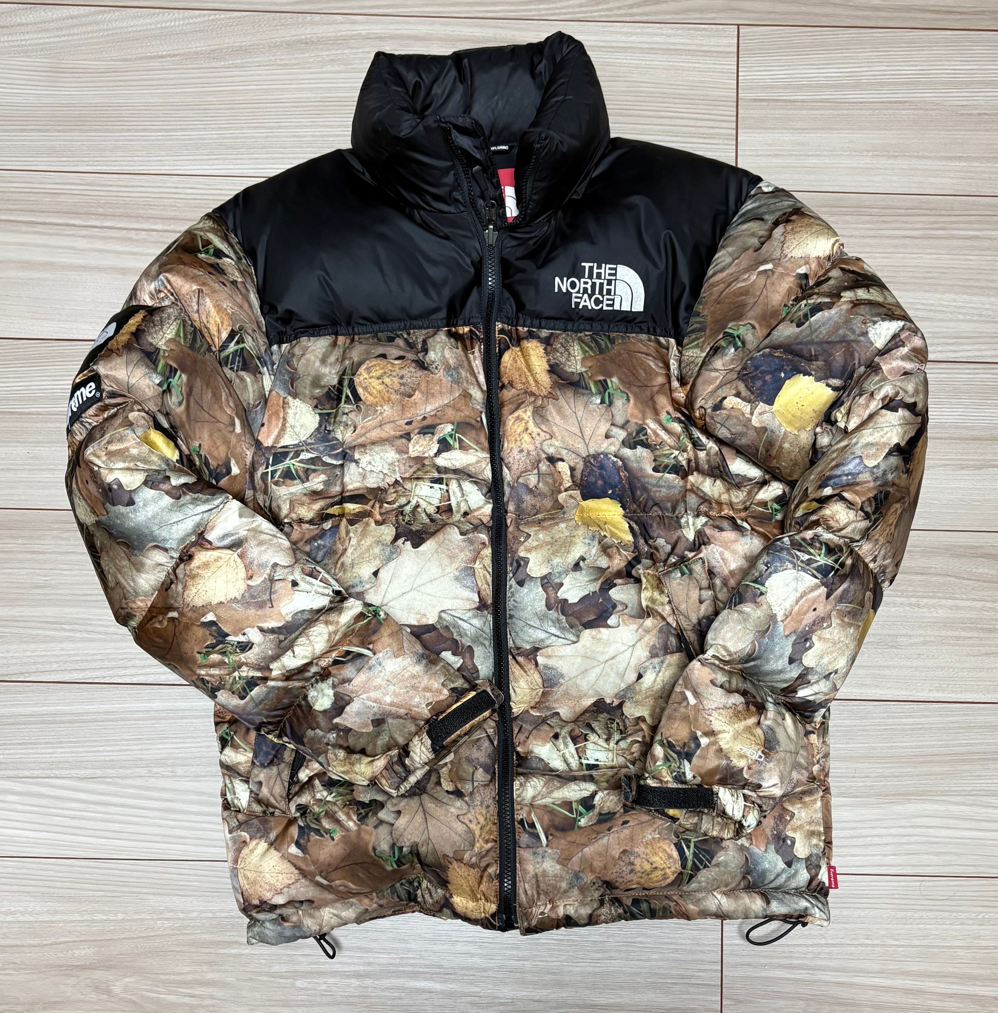 やや傷や汚れあり】シュプリーム x ザノースフェイス 枯葉 ヌプシ