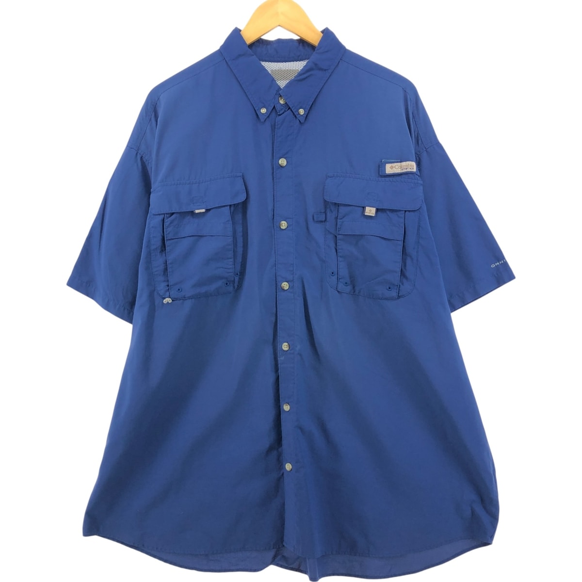 古着 コロンビア Columbia PFG OMNI-SHADE ボタンダウン 半袖 フィッシングシャツ メンズXL相当/eaa554591