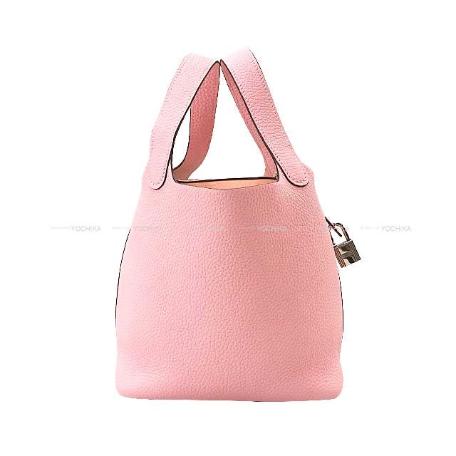 HERMES エルメス ハンドバッグ ピコタンロック 18 PM ローズサクラ トリヨンクレマンス シルバー金具 K刻印 新品