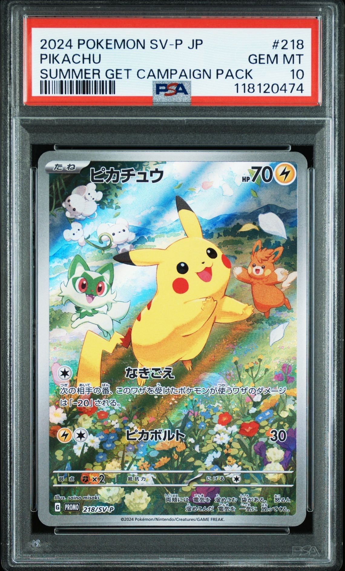ピカチュウ P [SV-P 218](プロモカードパック「ポケカの夏がキタ!プロモカードGetキャンペーン!」)