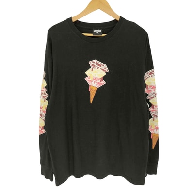LASEK LS T-SHIRT クルーネック プリント Tシャツ【1142684003430】