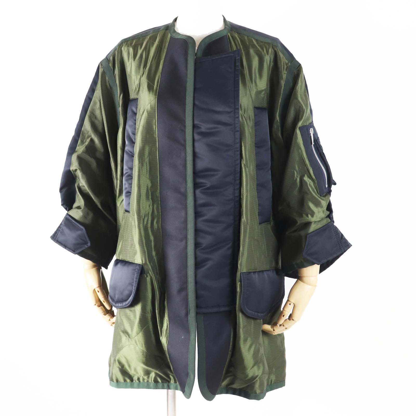 sacai Quilted Jacket "Khaki/Black"