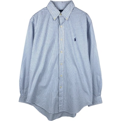 古着 ラルフローレン Ralph Lauren CLASSIC FIT 長袖 ボタンダウンチェックシャツ メンズM相当/eaa676564