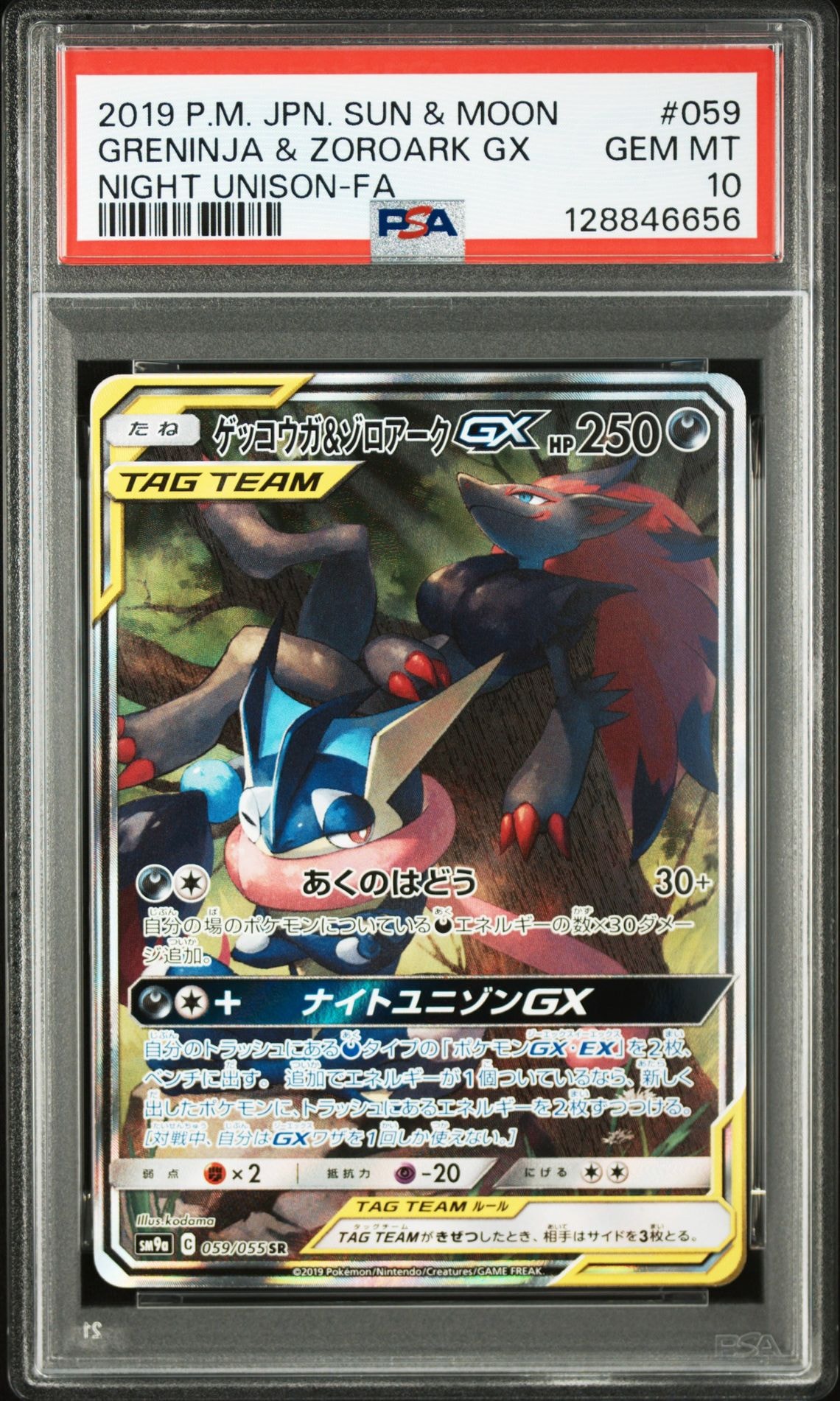 ゲッコウガ&ゾロアークGX SR: SA[SM9a 059/055](強化拡張パック「ナイトユニゾン」)