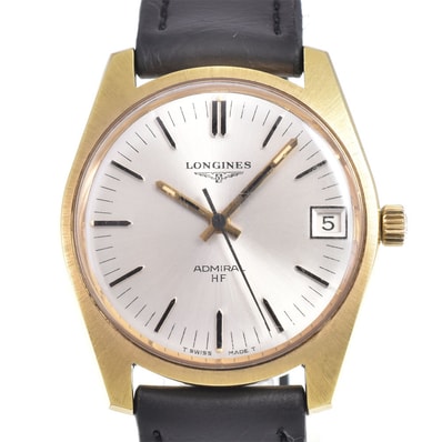 ロンジン LONGINES アドミラルHF デイト シルバー 手巻き メンズ 良品 腕時計 D#146743