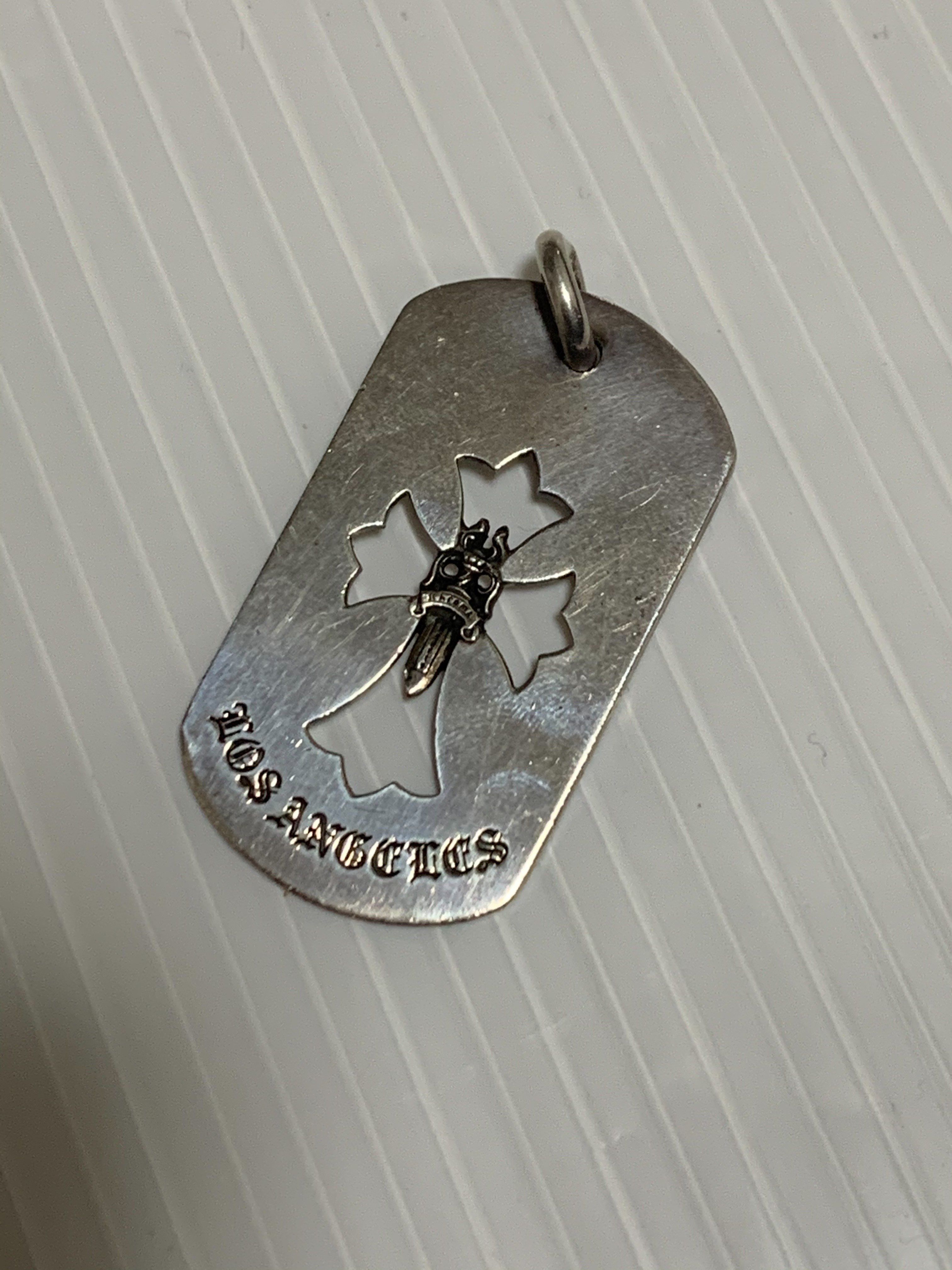 Chrome Hearts Cross Dagger LA Dog Tag "Silver"