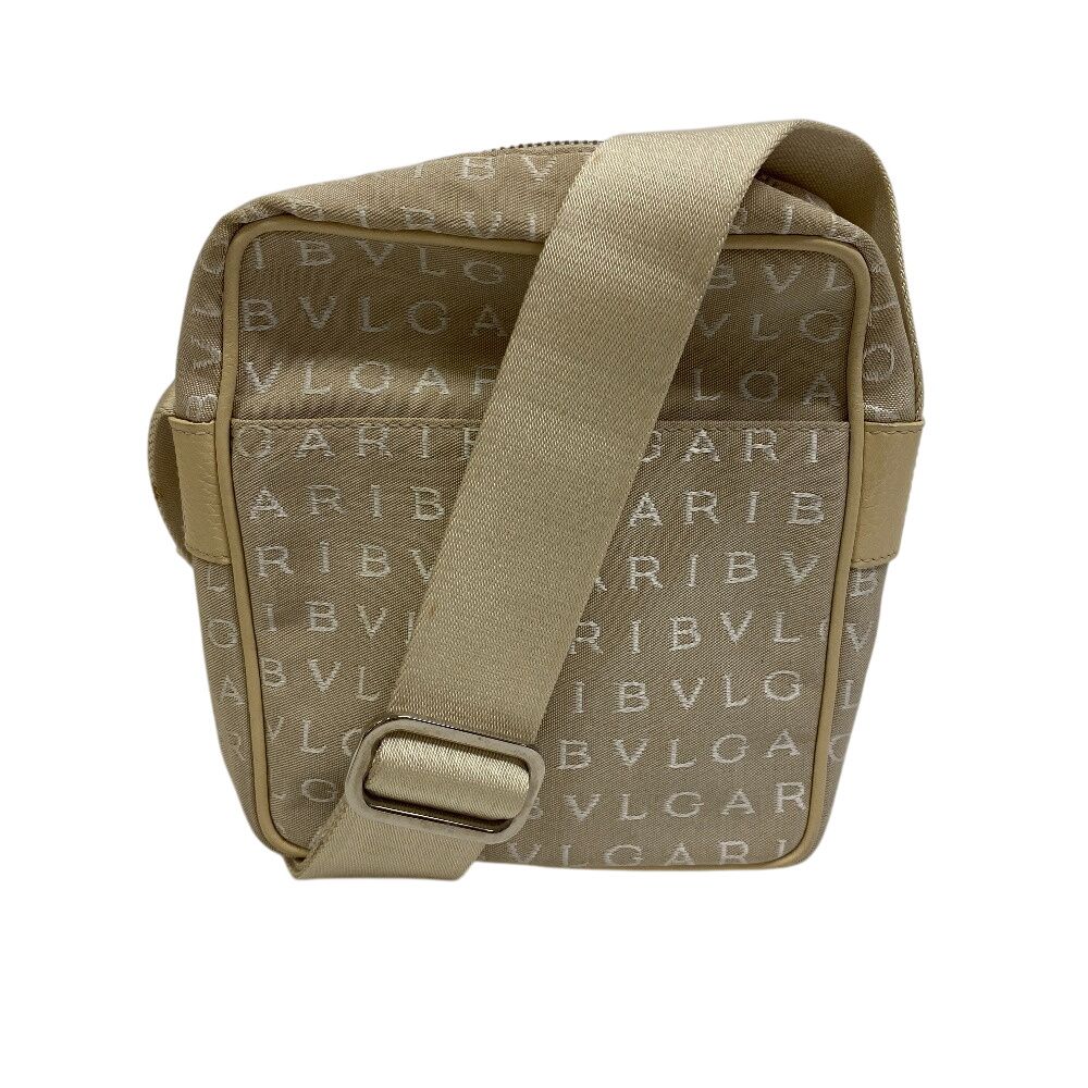 ブルガリ BVLGARI ショルダーバッグ ロゴマニア ポシェット メッセンジャーバッグ ボディバッグ 26505 ベージュ