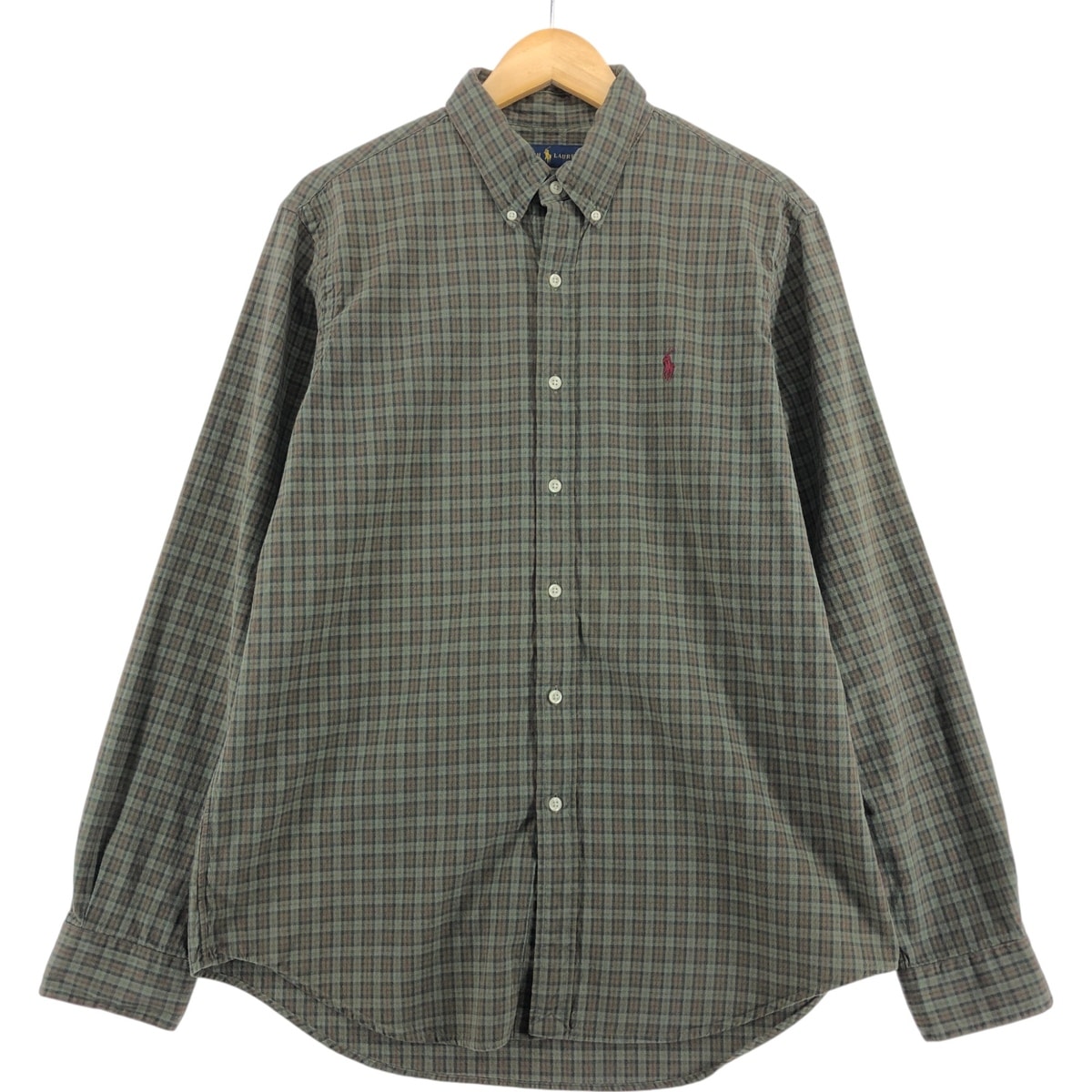 古着 ラルフローレン Ralph Lauren 長袖 ボタンダウンチェックシャツ メンズL相当/eaa514327