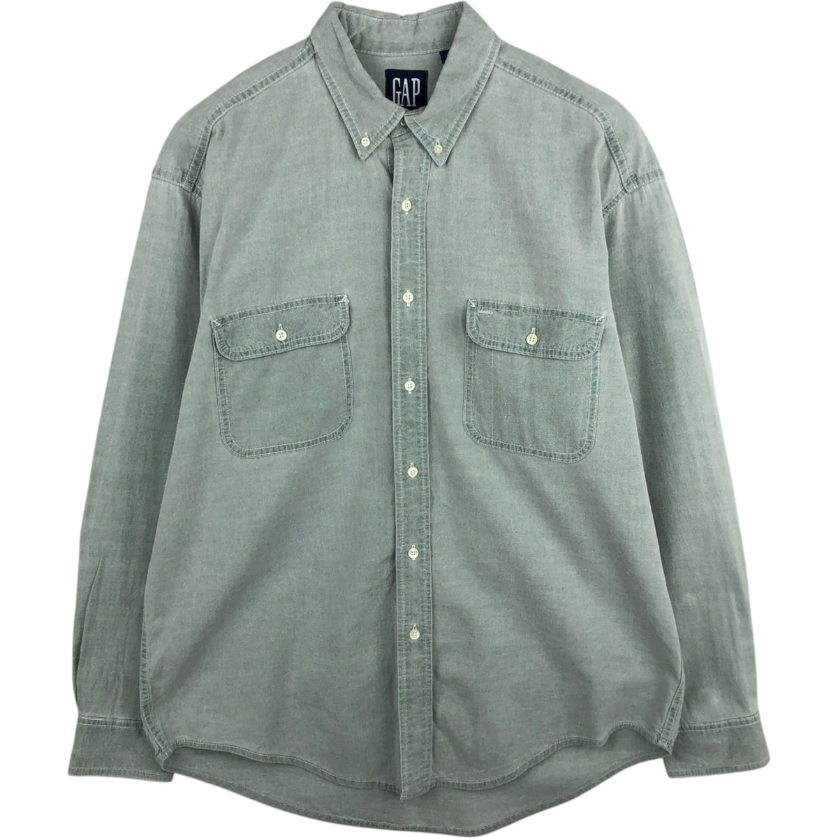 古着 90年代 ギャップ GAP オールドギャップ ボタンダウン 長袖 コットンチェックシャツ カナダ製 メンズL相当 ヴィンテージ/eaa625269