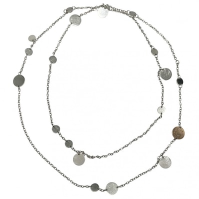 HERMES エルメス ネックレス セリエ コンフェッティセリエ アクセサリー ロングネックレス ジュエリー 18金 Au750 シルバー925 K18ゴールド シルバー ゴールド レディース 約24.2g【中古品】