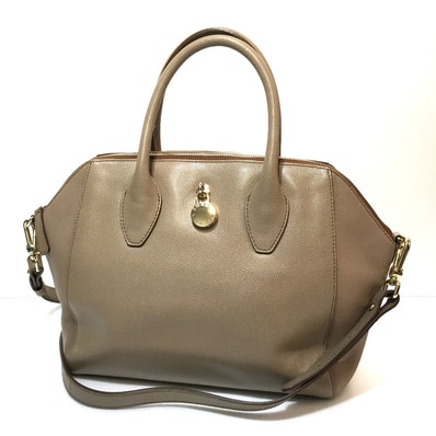 フルラ FURLA ハンドバッグ ロゴ金具 カバン ショルダーバッグ レザー ベージュ ベージュ