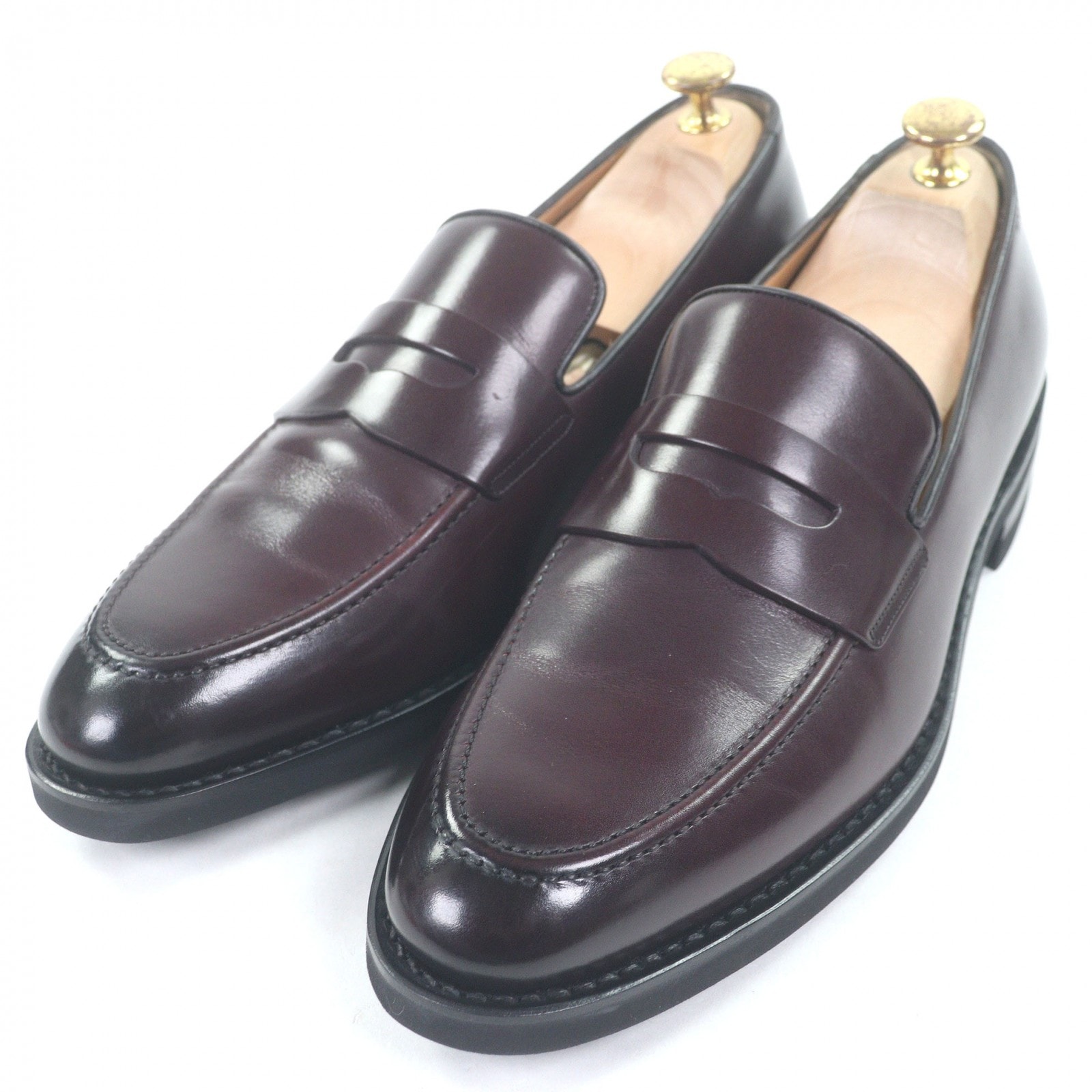 極美品 バリー ローファー SCRIBE SAMIUS-R ボルドー 8.5