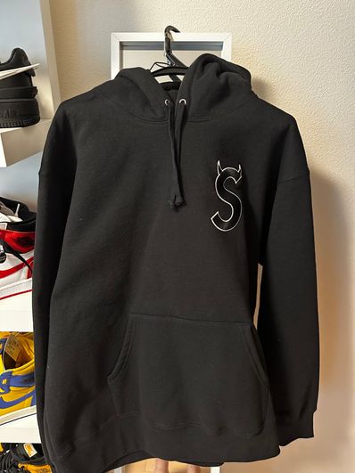 Supreme S Logo Hooded Sweatshirt "Black" (22FW)