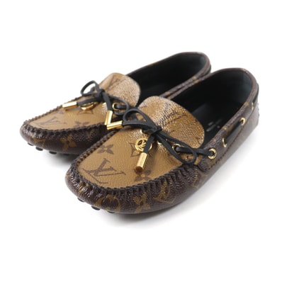 極美品 ルイヴィトン
ドライビングシューズ ブラウン レディース 35.5