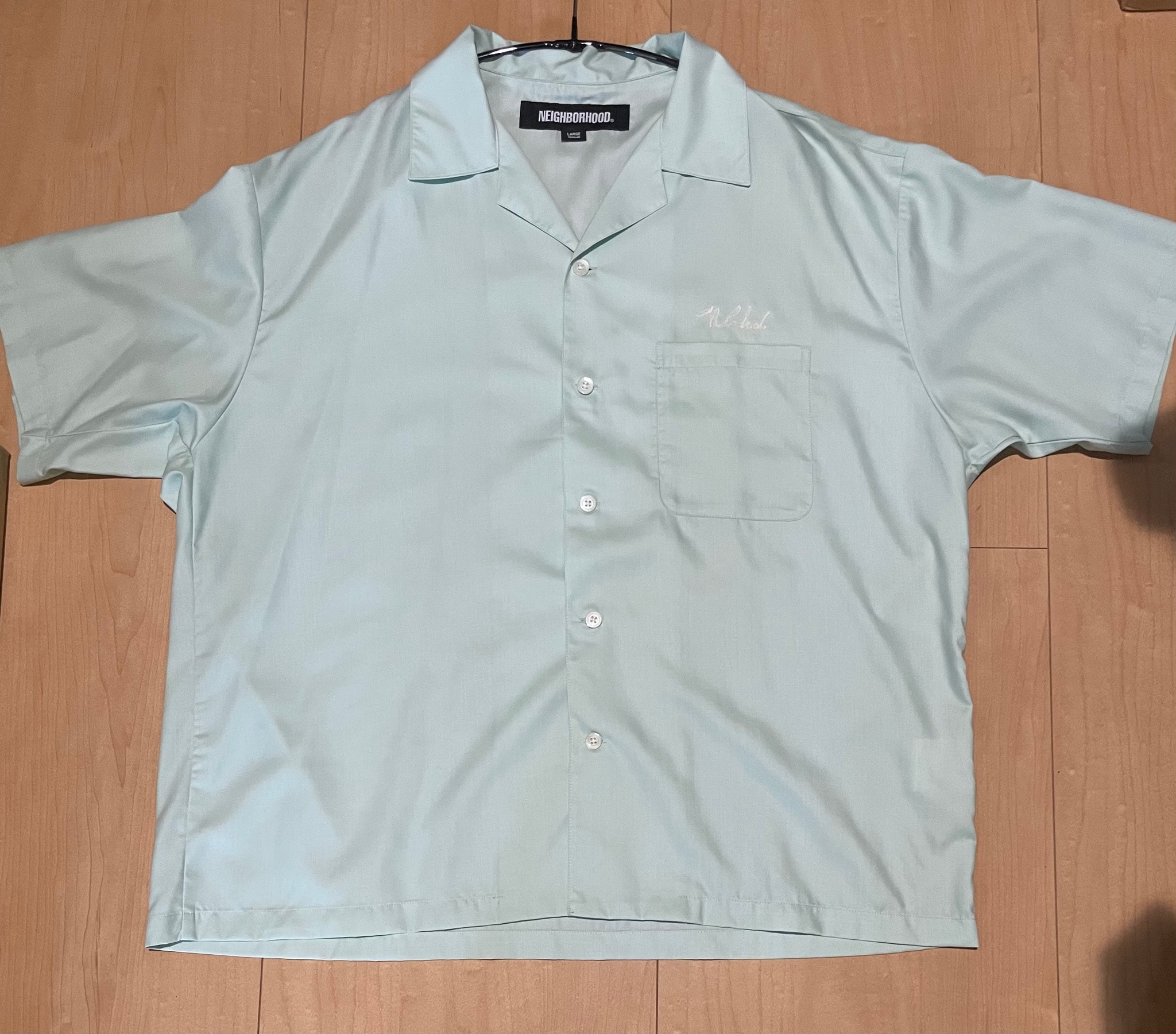 NEIGHBORHOOD Solid-Color Hawaiian Shirt SS "Mint"
