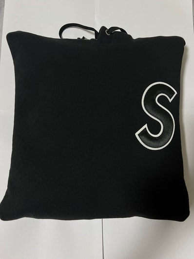 Supreme S Logo Hooded Sweatshirt "Black"