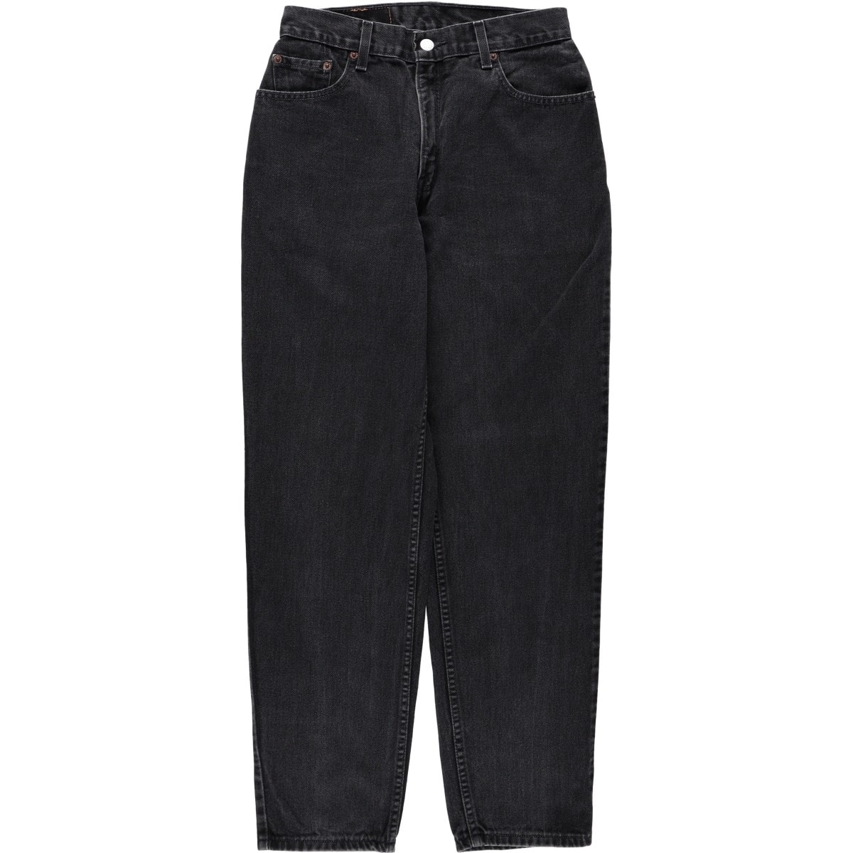 古着 00年代 リーバイス Levi's 550 RELAXED FIT TAPERED LEG ブラックデニム テーパードデニムパンツ レディースL(w28)相当/eaa670815