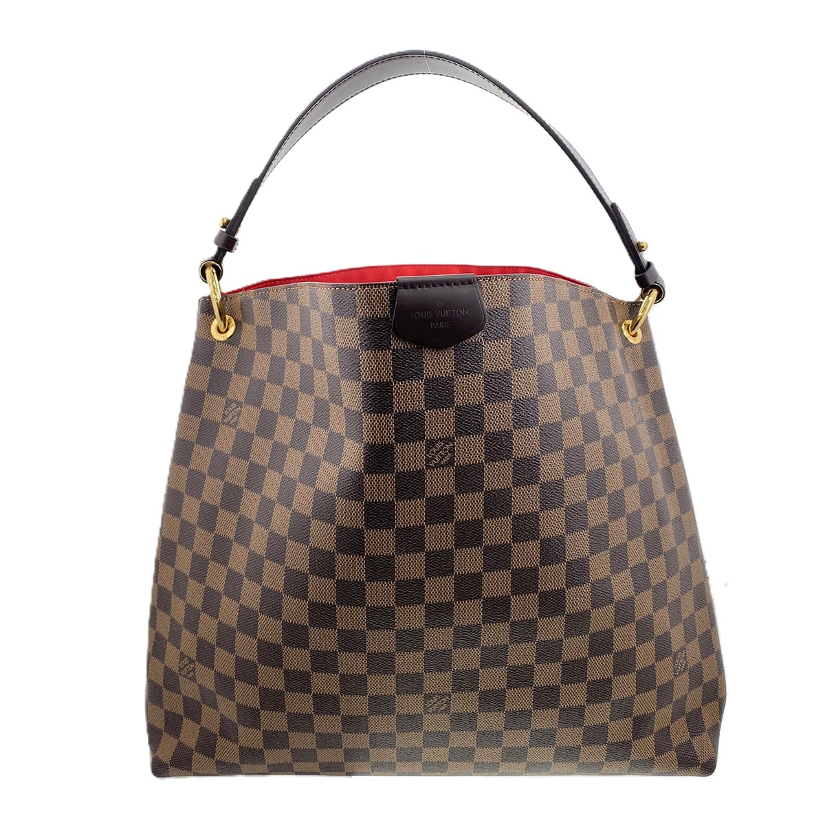 LOUIS VUITTON ルイ・ヴィトン グレースフル MM ハンドバッグ N44045 ダミエキャンバス ブラウン  レディース【中古】
