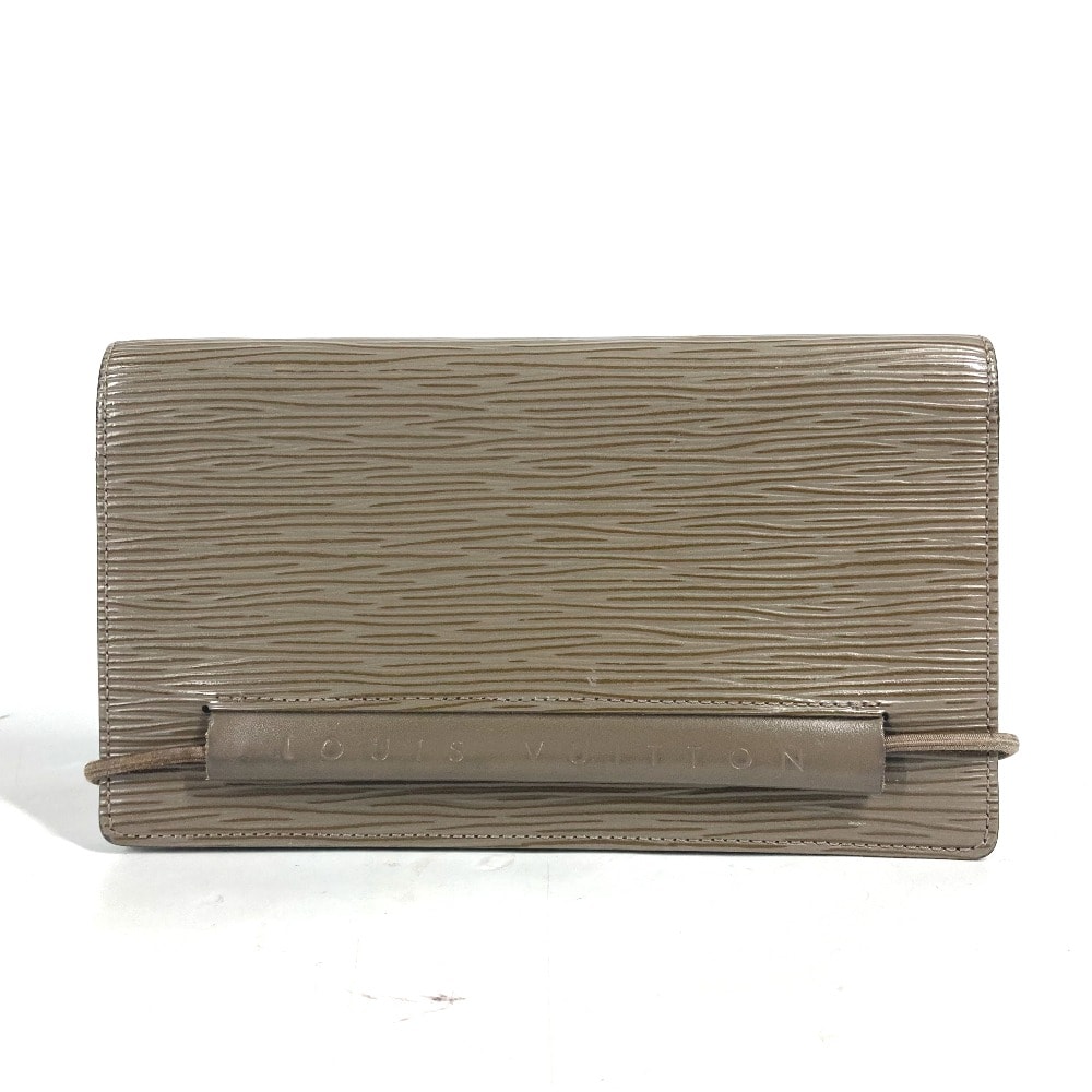 ルイヴィトン LOUIS VUITTON アジェンダ オリゾンタル エラスティック R2018C エピ システム手帳 ステーショナリー 2つ折り 手帳カバー エピレザー グレージュ